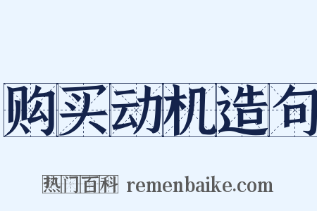 购买动机造句是什么意思的图片